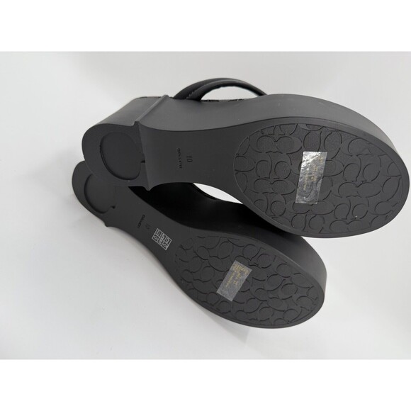 NEW WITHOUT BOX Coach Franki Flip-Flops in Signature Jacquard Slipper US 10 - Picture 7 of 10